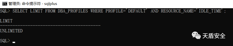 Oracle IDLE_TIME 查询结果界面对照