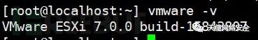 ESXi vmware -v 输出界面对照