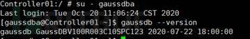 GaussDB 版本查询界面对照