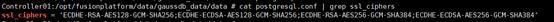 GaussDB SSL 加密套件核查界面对照